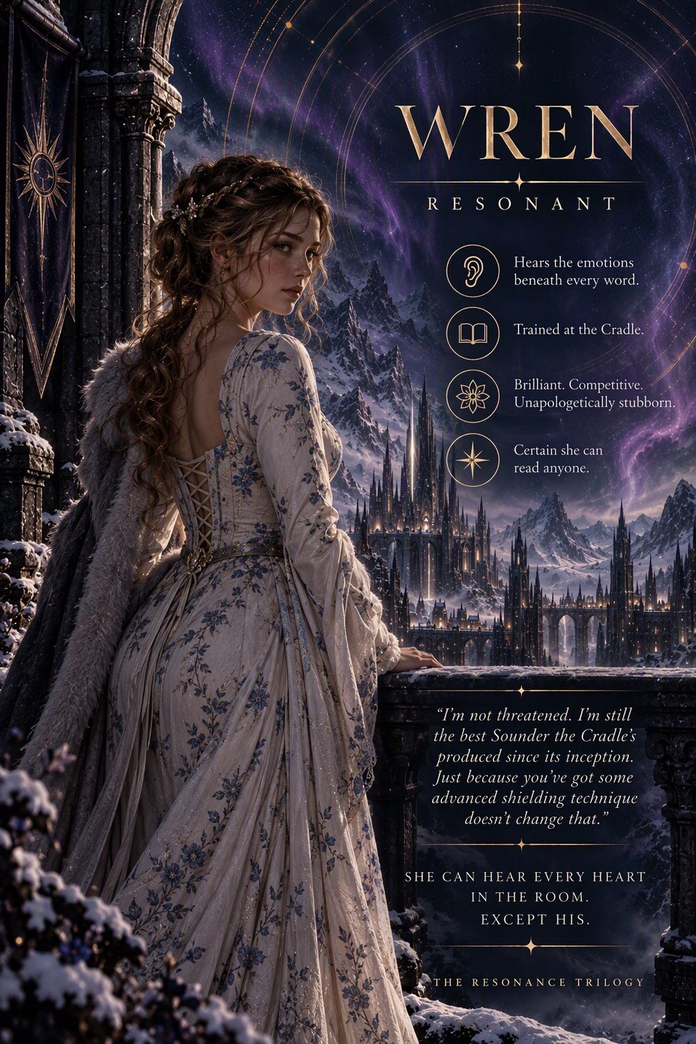Wren, Resonant. She can hear every heart in the room. Except his.